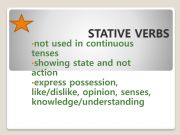 English powerpoint: stative verbs