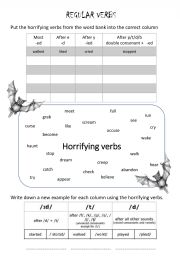 English powerpoint: Horrifying verbs