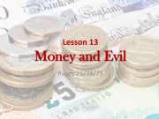 English powerpoint: lesson 12 Money and evil