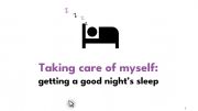 English powerpoint: Taking care of yourself. Good sleep.