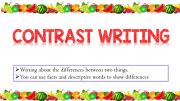 English powerpoint: Contrast Writing