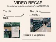 English powerpoint: video : why is the UK running out of food ?