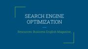 English powerpoint: SEO Search Engine Optimisation