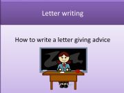 English powerpoint: a letter of advice 