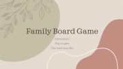 English powerpoint: Family Board Game