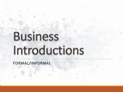English powerpoint: Business English introductions and describing your job
