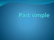 English powerpoint: Past simple tense