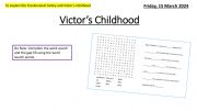 English powerpoint: Victor Frankenstein Childhood lesson