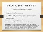 English powerpoint: My Favourite Song