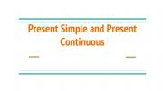 English powerpoint: Present Simple and Continuous 
