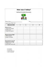 Behavior Chart