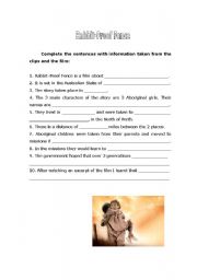 worksheet to fill in as students watch the film
