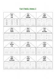 Fact+family+house+printable