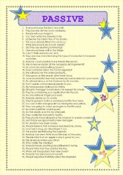 English worksheets: Passive Voice worksheets, page 13 English worksheets: Passive Voice worksheets, page 13