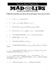 elementary school mad lib