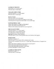 English worksheet: layers of