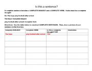 English Worksheets: Is this a Sentence?