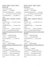 English Worksheets: verb vocabulary test I