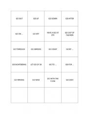 English Worksheets: PHRASAL VERB - GO - SENTENCE MAKING