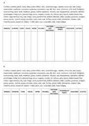 English Worksheets: English words 