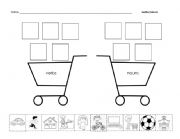 English Worksheets: verbs and nouns sort