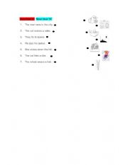 English Worksheets: Verb and noun read a match picture