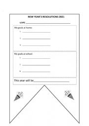 English Worksheets: new years resolution