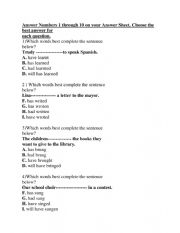 English Worksheets: subject and predicate