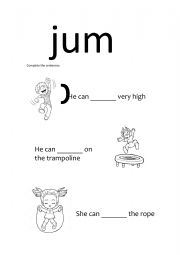 English Worksheets: verb jump