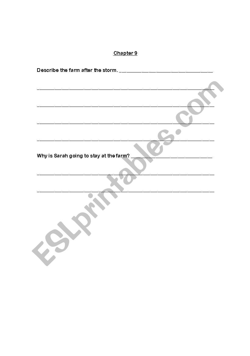 worksheet Sarah Plain And Tall Worksheets english worksheets study guide for sarah plain and tall