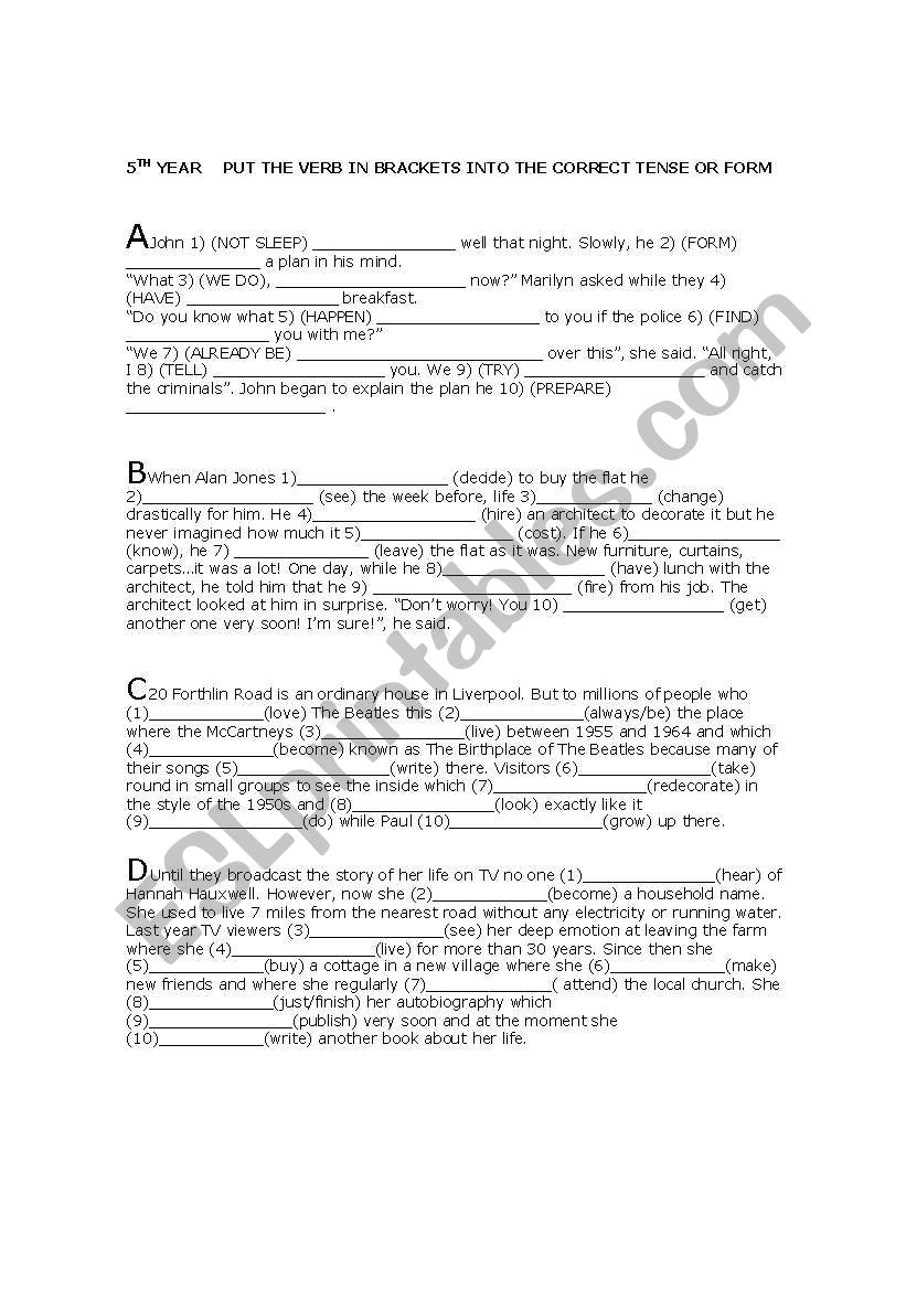put-the-verb-into-the-correct-form-esl-worksheet-by-lola236