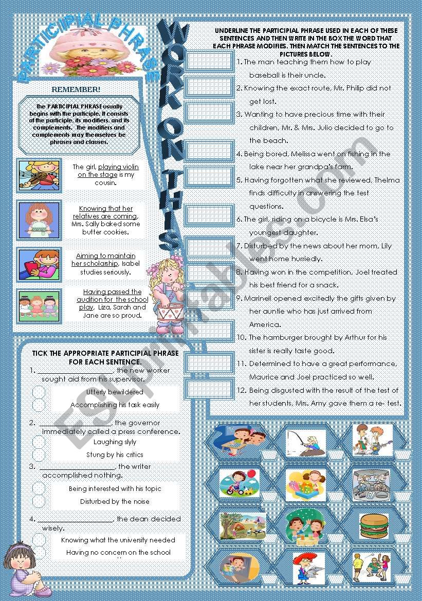 participial-phrase-esl-worksheet-by-mavic15