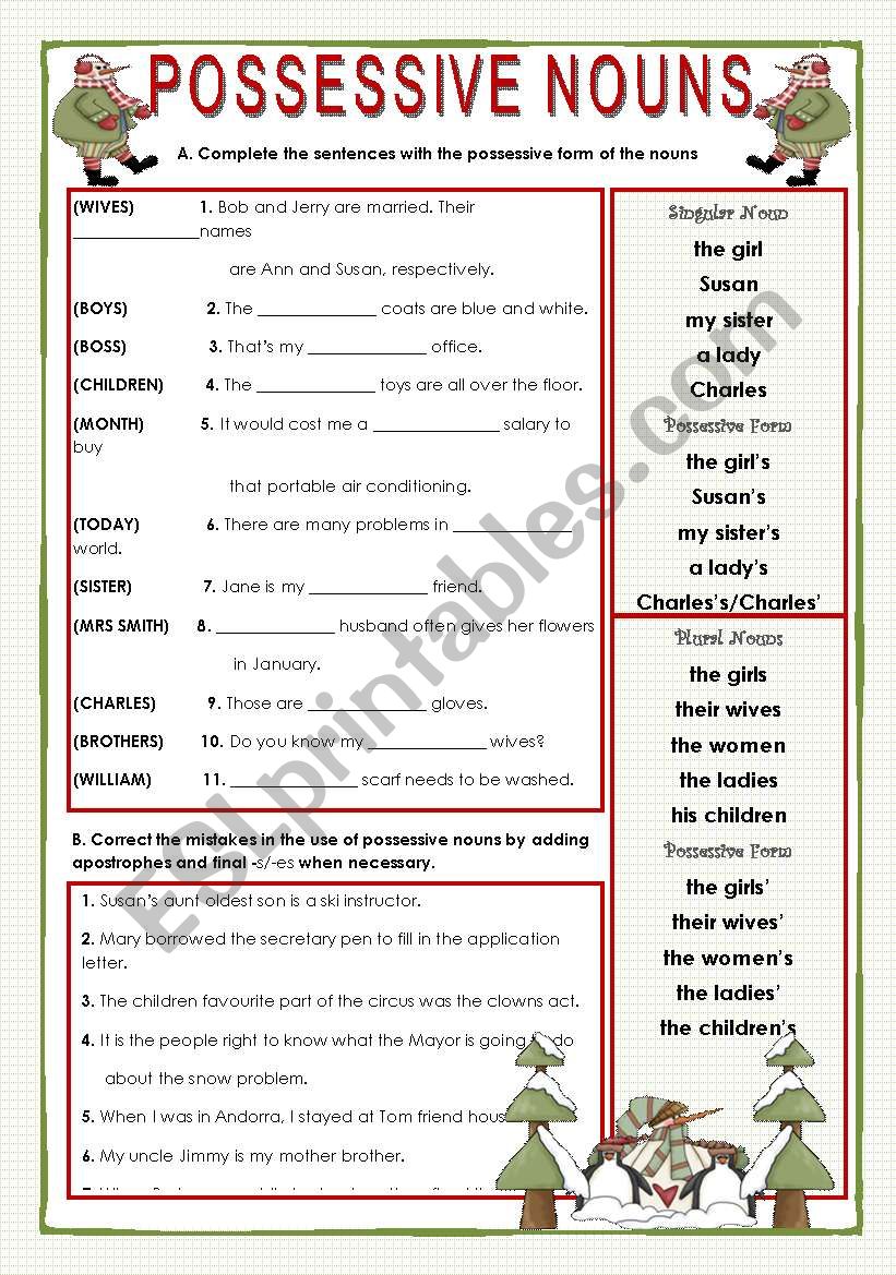 english-worksheets-possessive-nouns