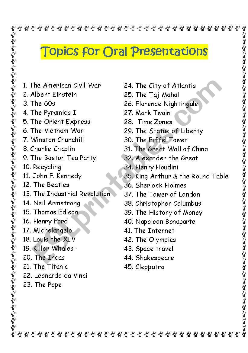 topics-for-oral-presentations-esl-worksheet-by-eng789