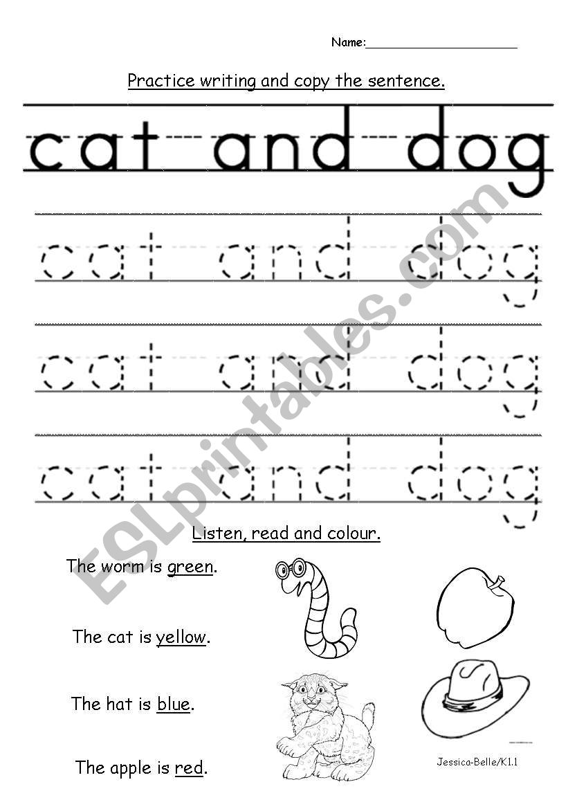 K1 English Worksheets