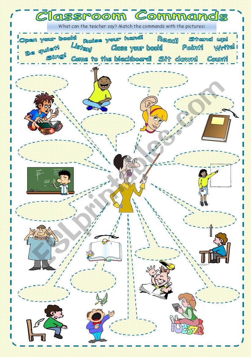 classroom-commands-esl-worksheet-by-mish-cz