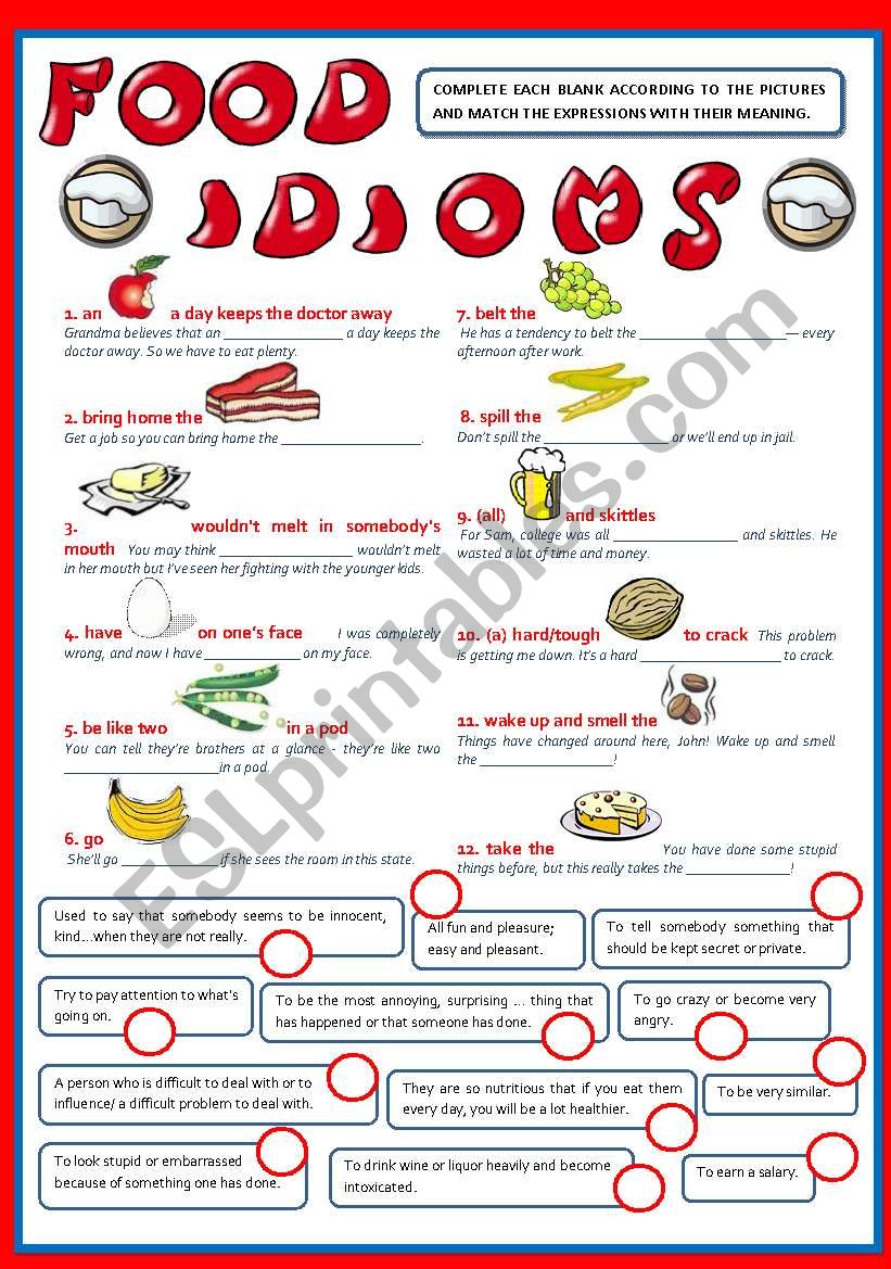english-worksheets-food-idioms