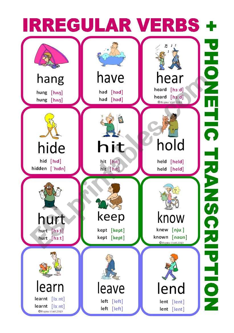 set4-irregular-verbs-cards-phonetic-transcription-esl-worksheet-by-blunderbuster