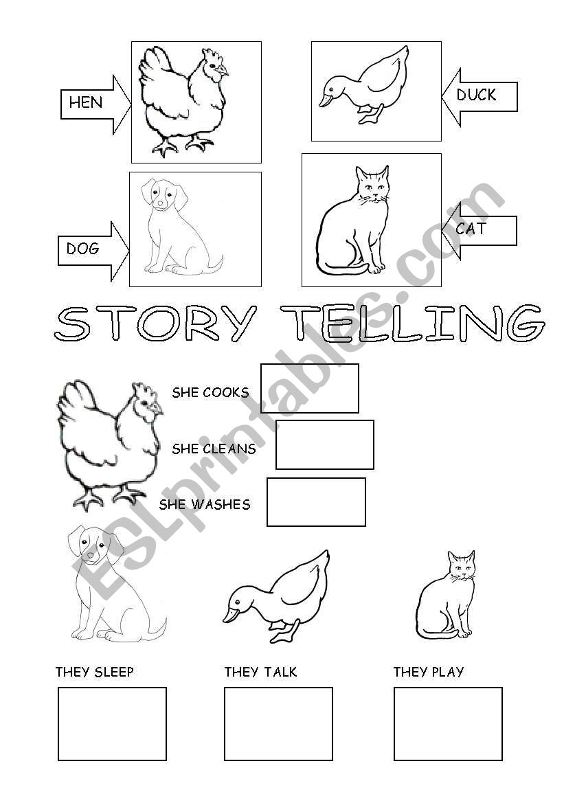 Little Red Hen Esl Worksheet By Carcarla Gambaran