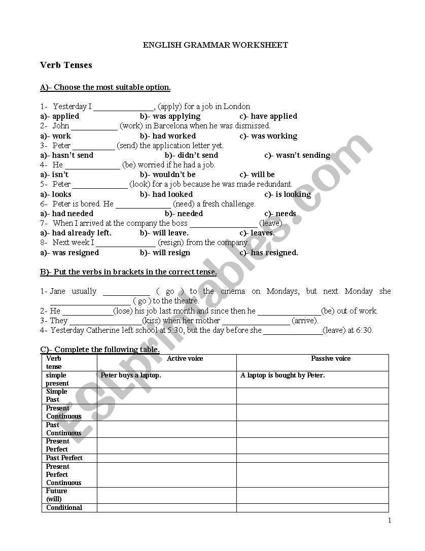 grammar-exercises-9th-grade-esl-worksheet-by-susanasap