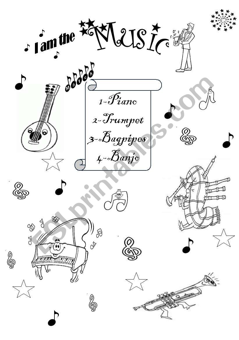 English worksheets I´m the music man