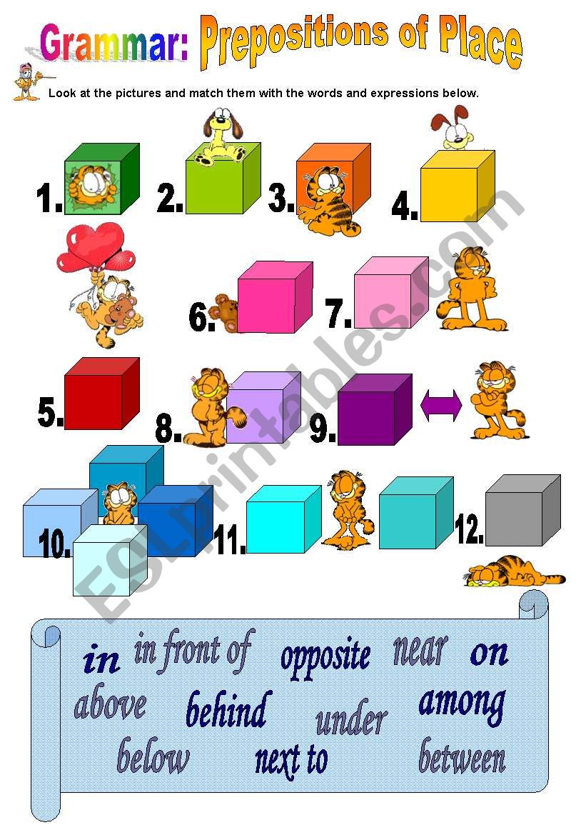 Prepositions Of Place Exercises