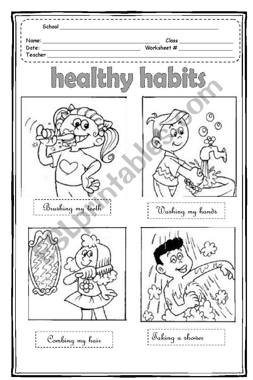 Healthy Habits ESL Worksheet By Maleandra healthy-habits-esl-worksheet-by-maleandra