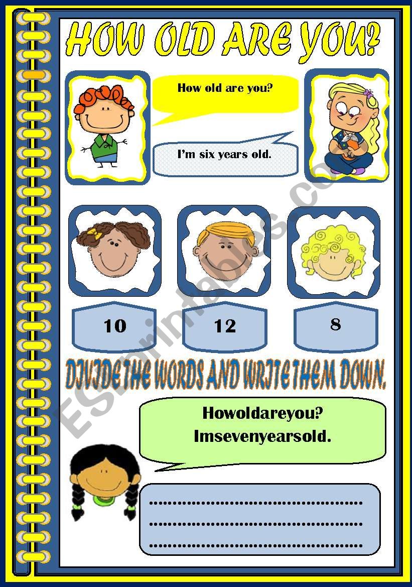 How Old Are You ESL Worksheet By Natleb