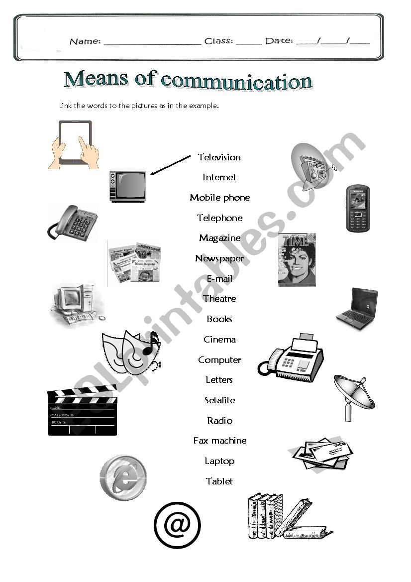 Means Of Communication ESL Worksheet By Lioness30