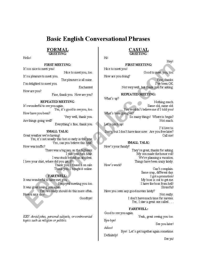 english-worksheets-basic-english-conversational-phrases
