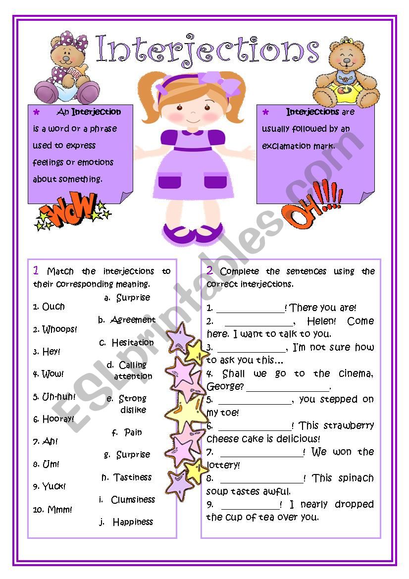 english-worksheets-interjections