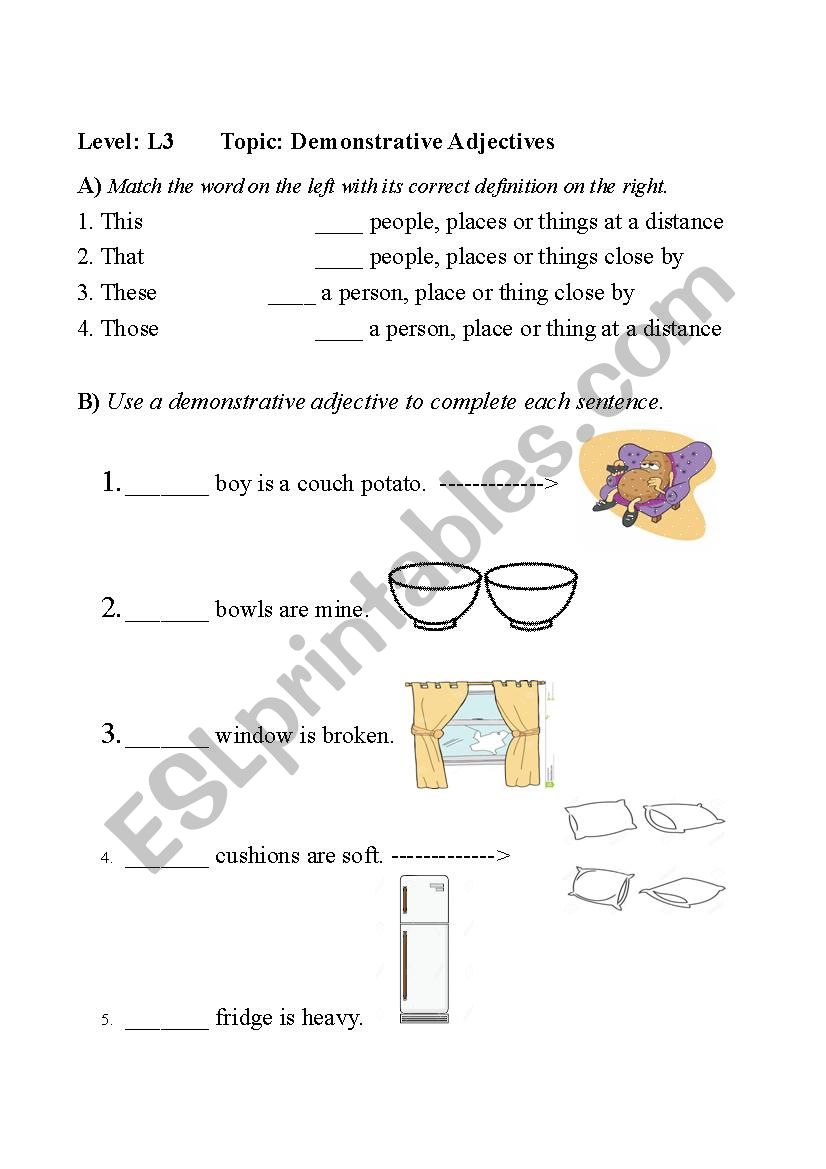 english-worksheets-demonstrative-adjectives