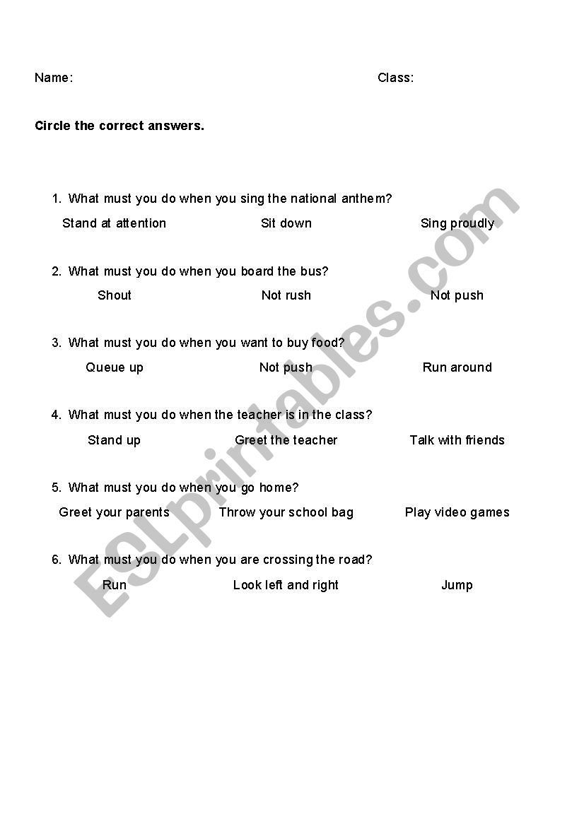 English worksheets: Do´s and Don´ts