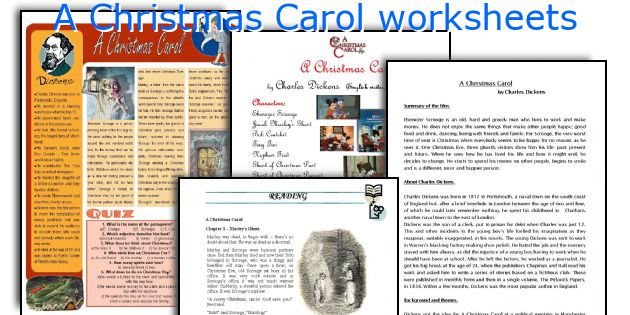 English teaching worksheets: A Christmas Carol